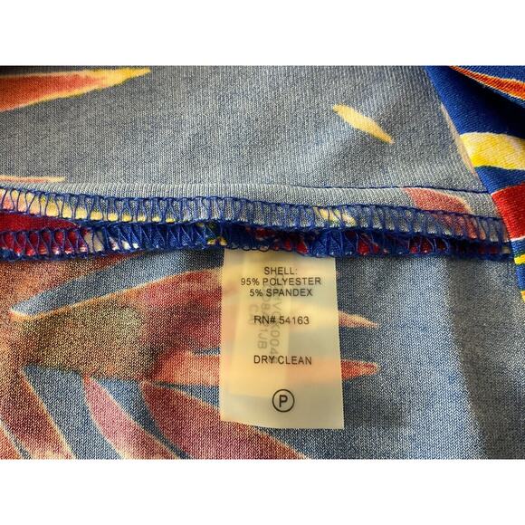 Calvin Klein Women's Cold Shoulder Tropical Print Dress Size 6 Polyester Spandex - Picture 8 of 12